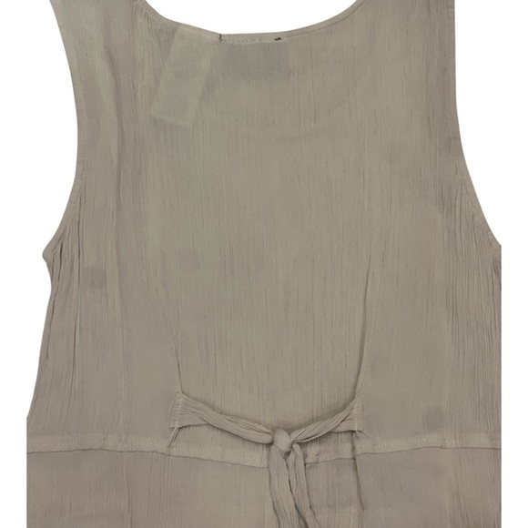 Vintage Pale Yellow Gauzy Maxi Dress & Sheer Embroidered Top Set M (8/10) - Picture 8 of 16